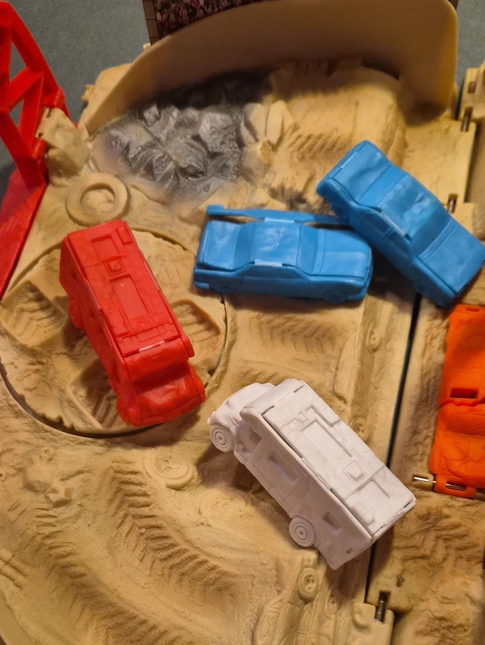 Blue Monster Truck Playset with Orange Flames - Kids Toys